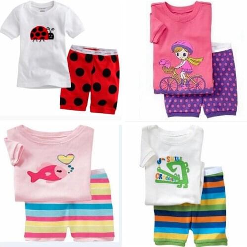 New Childrens Clothes Sets Baby Girls Nightwear Pajamas for Boys Summer Pyjamas Sleepwear Suit Kids Homewear Pijamas