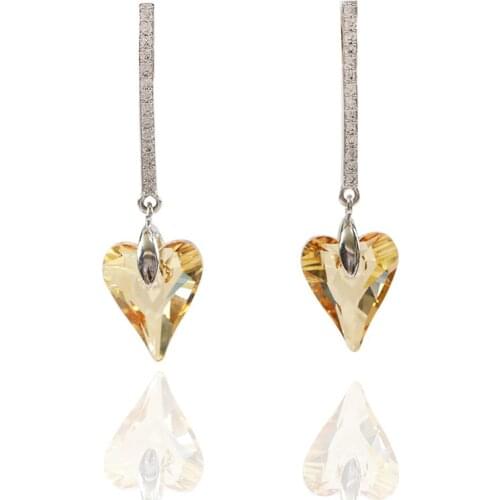 LANFLORA new fashion heart women long earrings Classic women earrings foreign trade bulk wholesale earrings