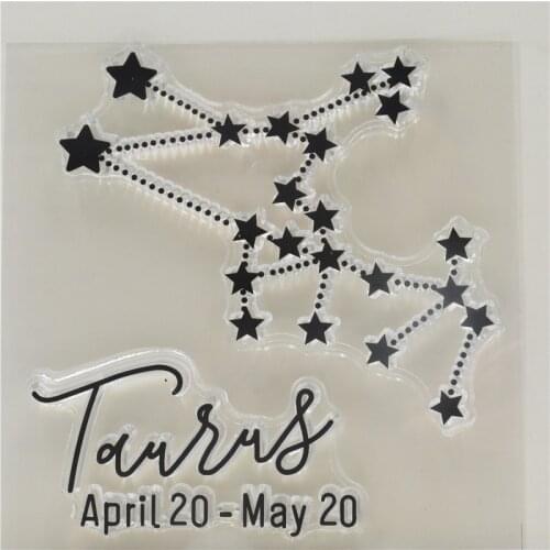 Constellations Taurus Transparent Clear Silicone Stamp/Seal for DIY scrapbooking/photo album Decorative clear stamp sheets