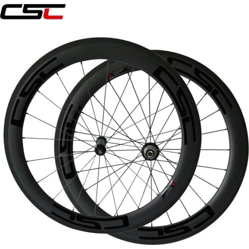 Straight Pull Carbon Road Cycling Wheel 60mm Tubular 25mm Width U Shape Wheels with Powerway R36 hub sapim spokes