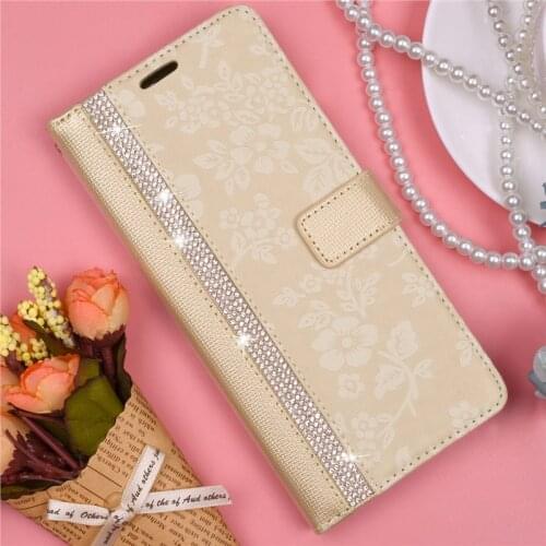 Luxury PU Leather Flip Case For Samsung Galaxy A3 A5 2017 Case For Samsung Note 8 Cases Cover Wallet Diamond Bling Card Slot