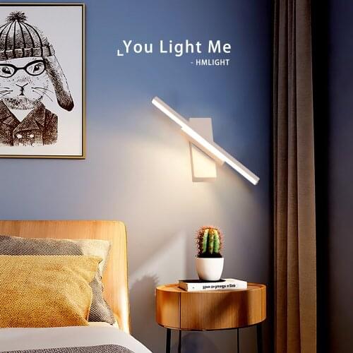 LED Wall Lamps 330° Rotatable Adjustable Angle 7 W Watt Indoor Bedroom Bedside Living Room Simple Light Fixture AC110/220V