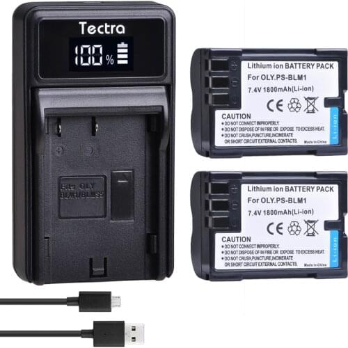 BLM-1 PS-BLM1 BLM1 PSBLM1 BLM-01 Battery+LED USB Charger for Olympus C5060WZ C-7070 C-8080 E300 E330 E500 E510 E520