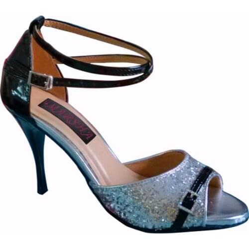 New Fashion womens latin dance shoes ballroom salsa shoes tango shoes party & wedding shoes with crystal buckle 6245BSG
