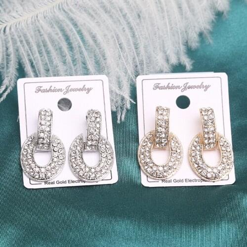 Hanging Unusual Stainless Steel Earrings Punk Clips On Ears Aesthetic Korean Fashion Vintage Geometric Cute Earrings For Women