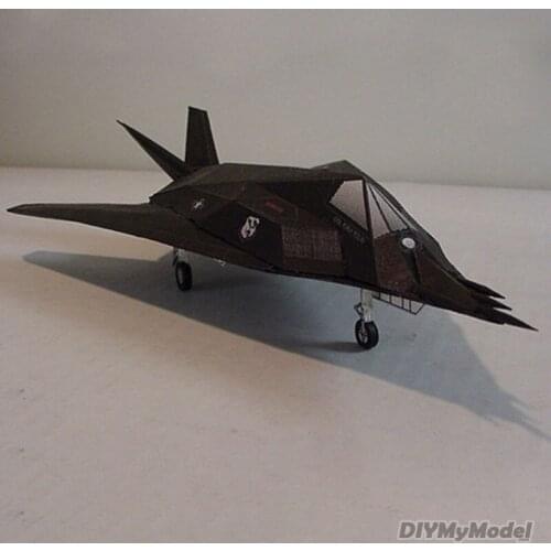 1:32 U.S. F-117 Stealth Bomber Nighthawk DIY 3D Paper Card Model Building Sets Construction Toys Educational Toys Military Model