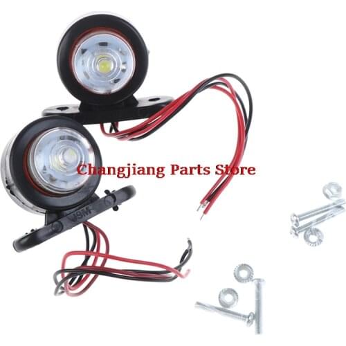 2Pcs Car Truck Trailer LED Side Marker Light White Red Turn Signal Clearance Light Indicator Lamp For Lorry Van Caravans 10-30V