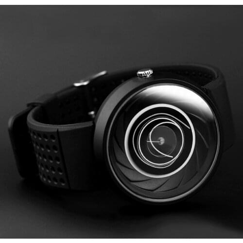 2021 mens gift Enmex creative industrial design Lens and prism wristwatch coil design light sports fashion quartz watches