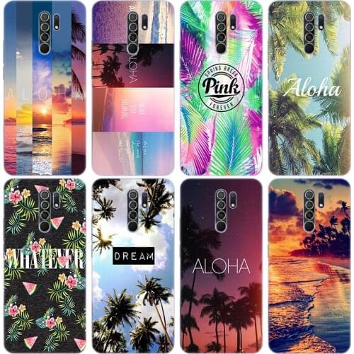 Aloha Palm Trees Silicone Phone Case for Xiaomi Redmi Note 10 9 Pro Max 10S 9S 8T 8 8A 9 9A 9C 9T K40 Pro 5G Soft Cover