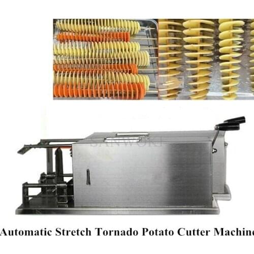 Automatic Stretch Manual Potato Spiral Slicer Cutter Vegetable Slicer Twist Potato Spiral Cutter Machine