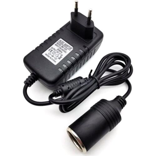 AC 220V to DC 12V Mini Car Cigarette Lighter 1A 2A 3A EU Plug Car Charger Transformer Adapter Socket Car Electronic Devices