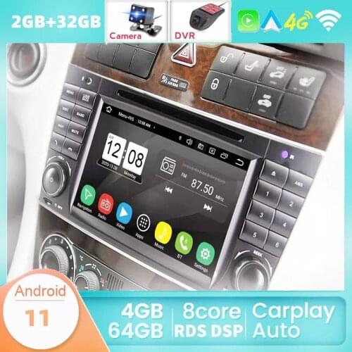 Car Radio DVD For Mercedes-Benz W203 W209 W169 W219 A-Class A160 C-Clas C200 CLK200 CLK350 Navigation GPS WiFi BT DSP 8 CORE DVR