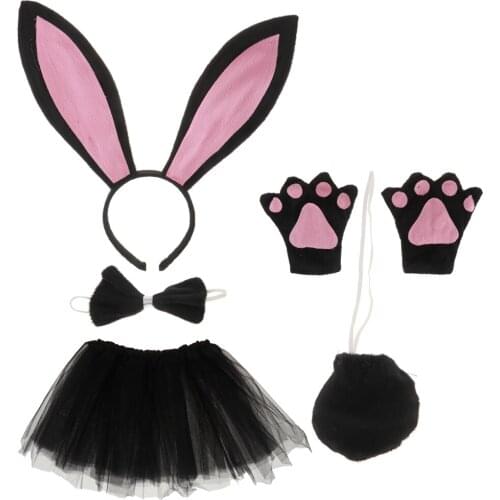 Bunny Rabbit Headband Tutu Skirt Costume Accessory Set Fancy Dress