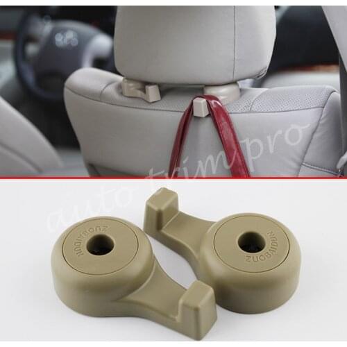 Beige Style Auto Vehicle Seat Back Bag Hanger Holder Headrest Hook Organizer Interior Accessories