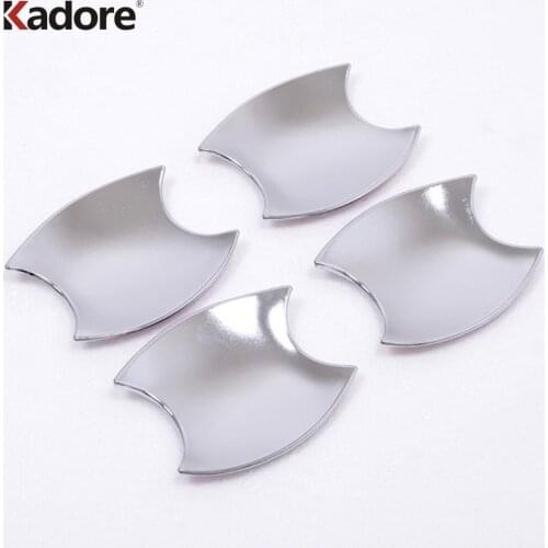 Side Door Handle Bowl Cup Cover Trim Frame Stickers For Hyundai Accent i25 2012 ABS Chrome Car Styling Accessories 4pcs