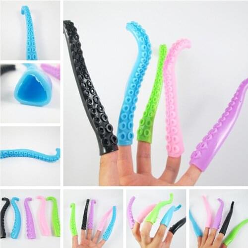 Kids Plastic Mini Finger Tentacle Octopus Prank Toy Cosplay Party Supplies Prop Children toys