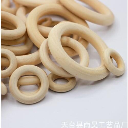Diy jewelry wooden crafts log color wooden ring wooden ring handbag ring molar manual accessories 10 Piece