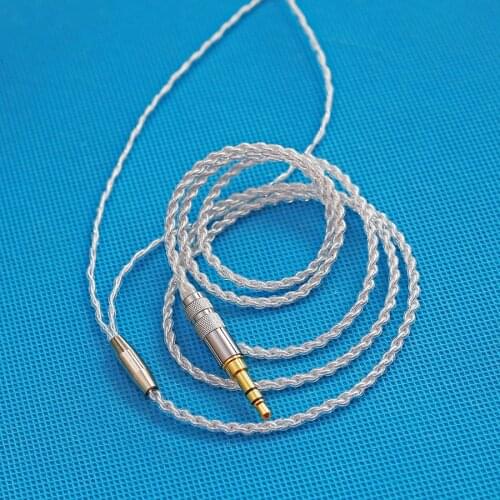 DIY Headphone Cable Wire 3.5mm Soft Silver Plated Wire Cable Audiophile DIY No Stethoscope Effect
