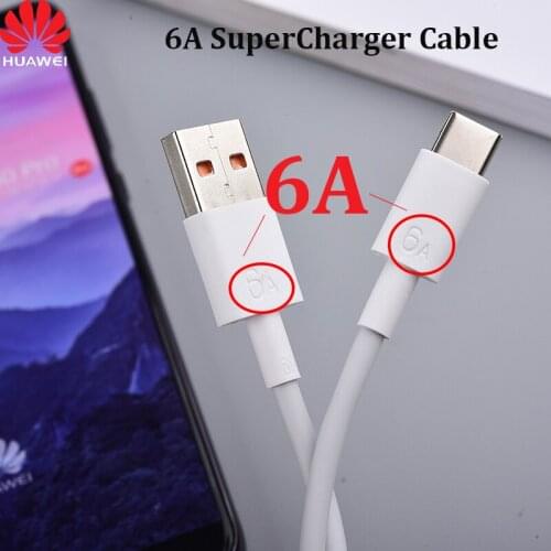 Huawei 8SE 6A SuperCharger Cable 66W Max QC4.0 Quick Charge Type C Line For Honor 30 V30 P40 Pro Mate 30 40 Pro Nova 7 8 Pro 8SE