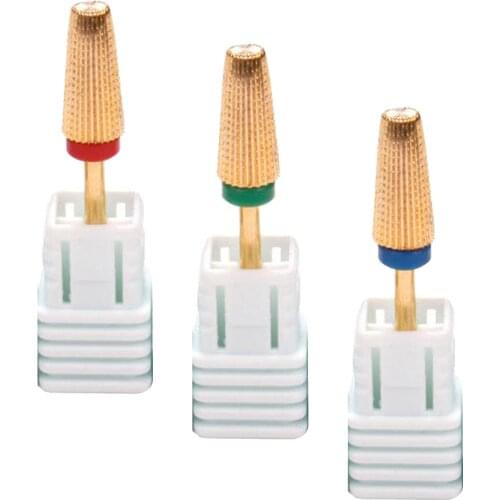 Tapered Nail Drill 3/32 "Shank Two Way Rotate Use Manicure Pedicure
