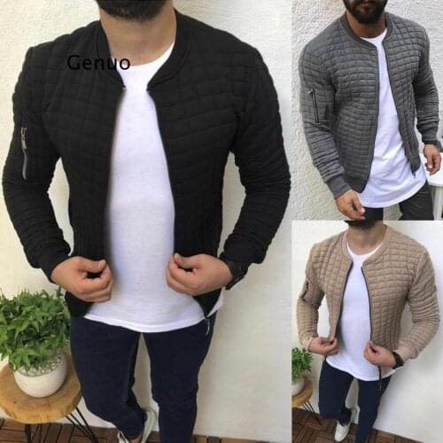 Square Jacket Man Striped European American-Style O-neck collar New Style Hot Selling Slim Fit Casual Sports Jacket Mens Jacket