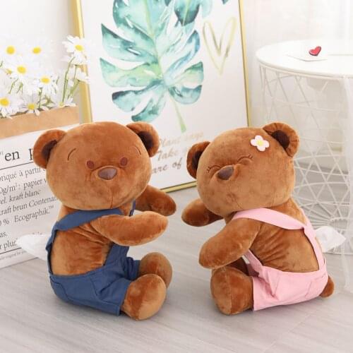 45*25CM Cute Cartoon Plush Teddy Bear Soft Draw Paper Bag Animal Doll Home Decoration Valentine Day Gift