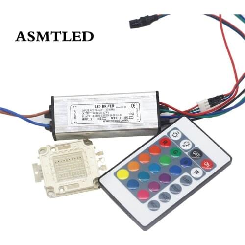 High Power COB LED lamp Beads Chip Bulbs with Driver 10W 20W 30W 50W 100W For DIY Floodlight Spot light White / Warm White RGB