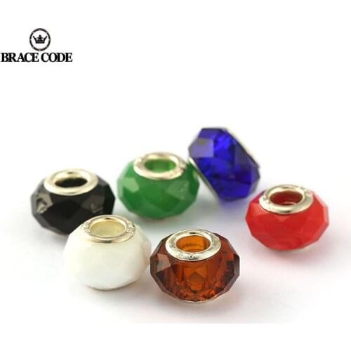 2Pcs/Lot Resin Opaque Charms Faceted Beads DIY Beaded Making Women And Children Fine Bracelet Accessories