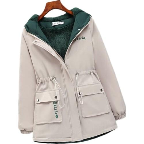 New Autumn Winter Thick Warm Windbreaker Outerwear Womens Hooded Parka Overcoat Casual Trench Coat Office Womens Clothing 3XL