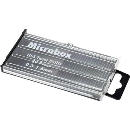 Newest 20Pcs/set 0.3-1.6mm Mini High Speed Steel HSS Micro Twist Drill Bit Set Power Tools Model Craft With Case Repair Parts