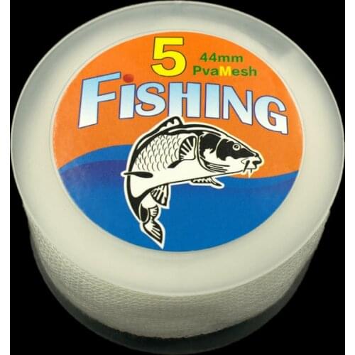 Pva Mesh For Carp Fishing 25mm 38mm 47mm Water Dissolving PVA Bags Mesh For Carp Coarse Boilie Pellet Baits Fishing Feeder Bag