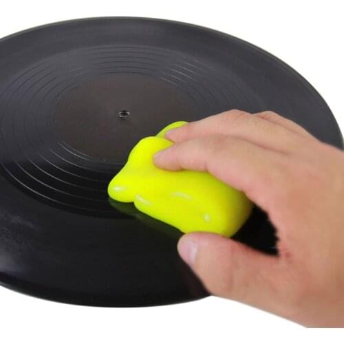 Dust Cleaner LP Vinyl Turntable Record Cartridge Cleaning Soft Rubber Slimy Gel QXNF