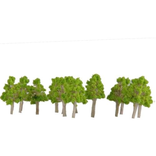 100x Light Green Poplar Tree Sapling 2.5cm Model Train Garden Wargame Layout