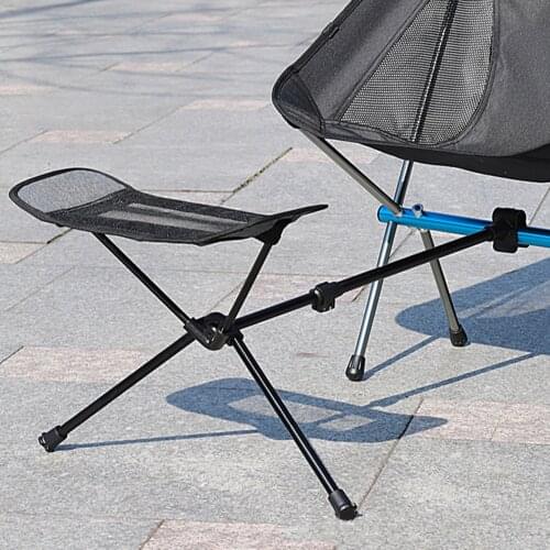 Outdoor Folding Chair Footrest Portable Aluminum Alloy Beach Fishing Barbecue Bracket Leg Stool