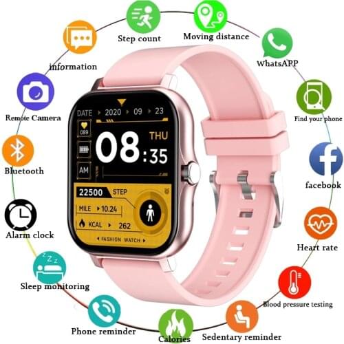 LIGE New Women Smart Watch Men 1.69" Color Screen Full Touch Fitness Tracker Bluetooth Call Smart Clock Ladies Smart Watch Women
