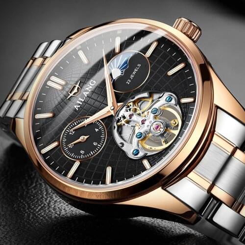 Luminous Tourbillon Watches Top Brand Men Mechanical Watch Automatic Fashion Luxury Stainless Steel Male Clock erkek kol saati