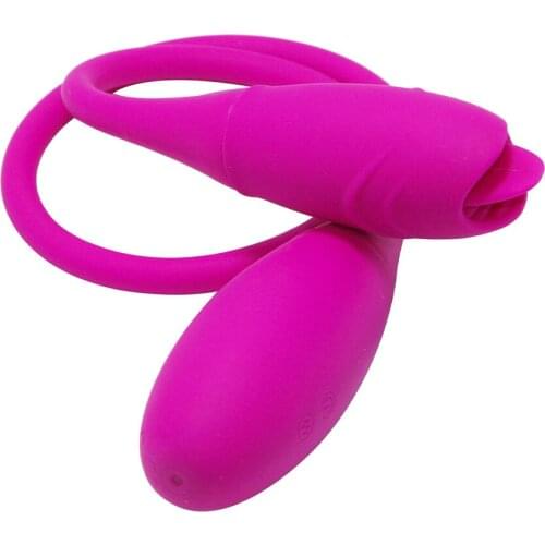 Tongue Licking Vibrator For Women Lesbian Couples Adult Sex Toys Vibrating Two Ended Clitoris Stimulator Eggs Vibrator Anal Plug