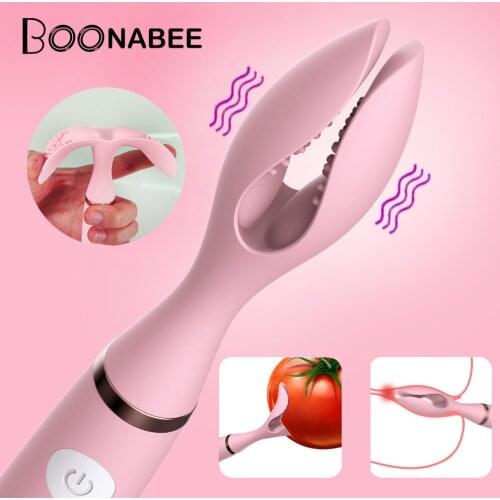 Vibrator Sex Toys for Women Quiet Double Clip Vibration Female Masturbation Vaginal Clitoris Stimulator Nipple Sex Toy for Adult