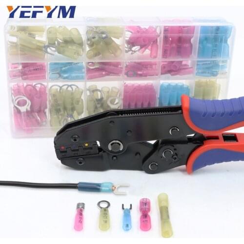 YF-125 Crimping Tool For Heat Shrink Connectors Ratcheting Wire Crimper Pliers Ratchet Terminal Crimp Tool by Wirefy