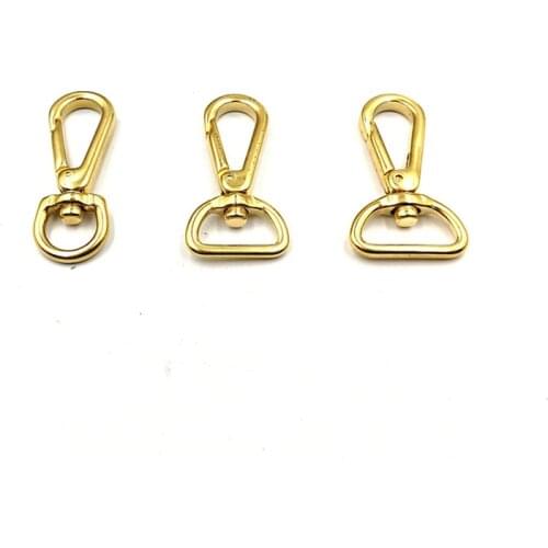 11-20mm Inner Width Solid Brass Snap Hook Clasps Trigger Clips Buckles For Bag Belt Pet Collar Leather Craft Trimits Accessories