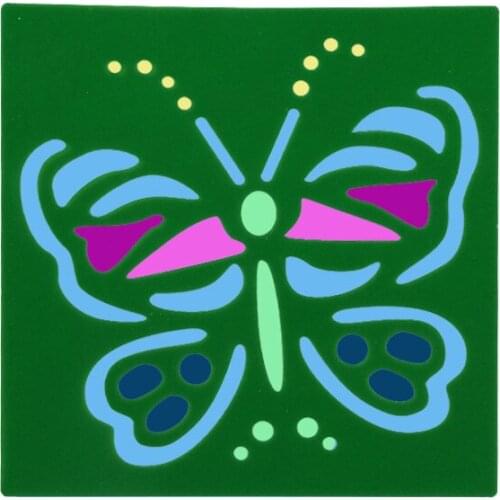14*14 Butterfly Layering Stencils for Diy scrapbook/photo album Decorative Embossing coloring,painting stencil,home decor