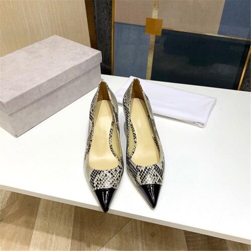 2021 New Fashion Womens High Heels Genuine Leather Pumps Luxury Brand Shoes Hot Sell Pointed Toe Shoes Popular Ladies Pumps