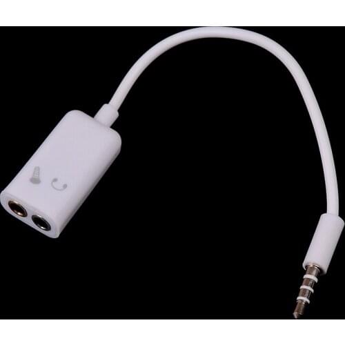 3.5mm Mic Audio Jack To Headphone Microphone Y Splitter Cable Converter