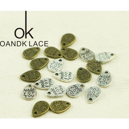 30pcs Tibetan BRONZE Plated plates hand made Charms Pendants for Jewelry Making DIY Handmade Craft 1*0.7cm