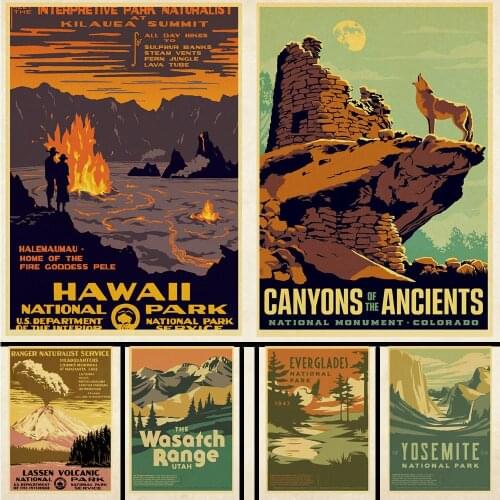 5D Diamond Embroidery Sale Vintage National Park Posters Diamond Painting Diamond Mosaic Rhinestones Pictures Home Decor