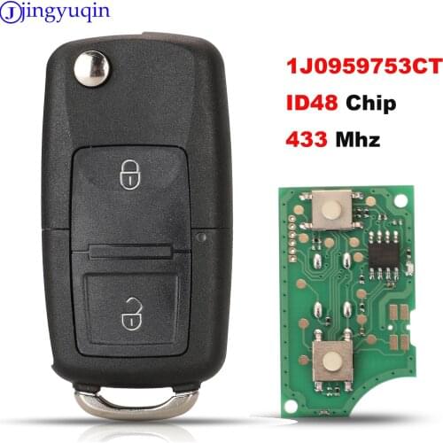Jingyuqin Car Remote Key For Seat AROSA CORDOBA IBIZA LEON TOLEDO VARIO 2000 - 2008 1J0959753CT 5FA009259-00