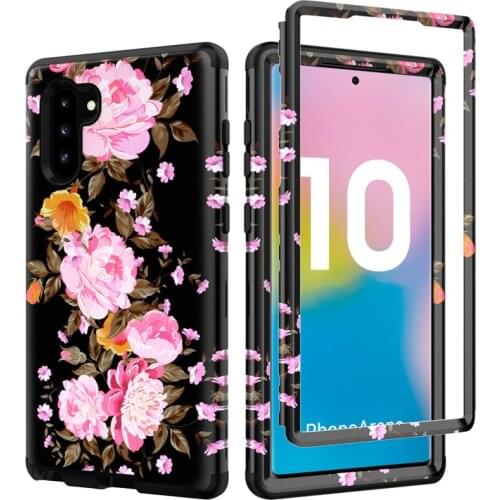 Printed Flower Note 10 Pro Case For Samsung Galaxy Note10+ Note10 Plus Floral Patterned Mobile Phone Shell Bag Marble Cover Capa