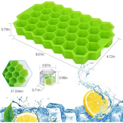 Ice Cubes Tray 37 Grids Silicone Fruit Ice Maker DIY Creative Small Ice Cream Mold Square Shape Kitchen Accessories