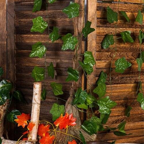 Artificial Ivy Red Plant Fake Garland Foliage Flower Vine 2.4M Leaf Home Decor