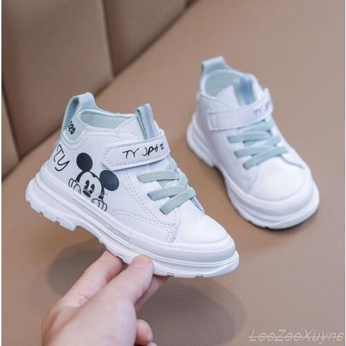 Disney Mickey Mouse cartoon children casual shoes hot sales LED lighted sneakers kids glowing princess girls baby shoes tennis